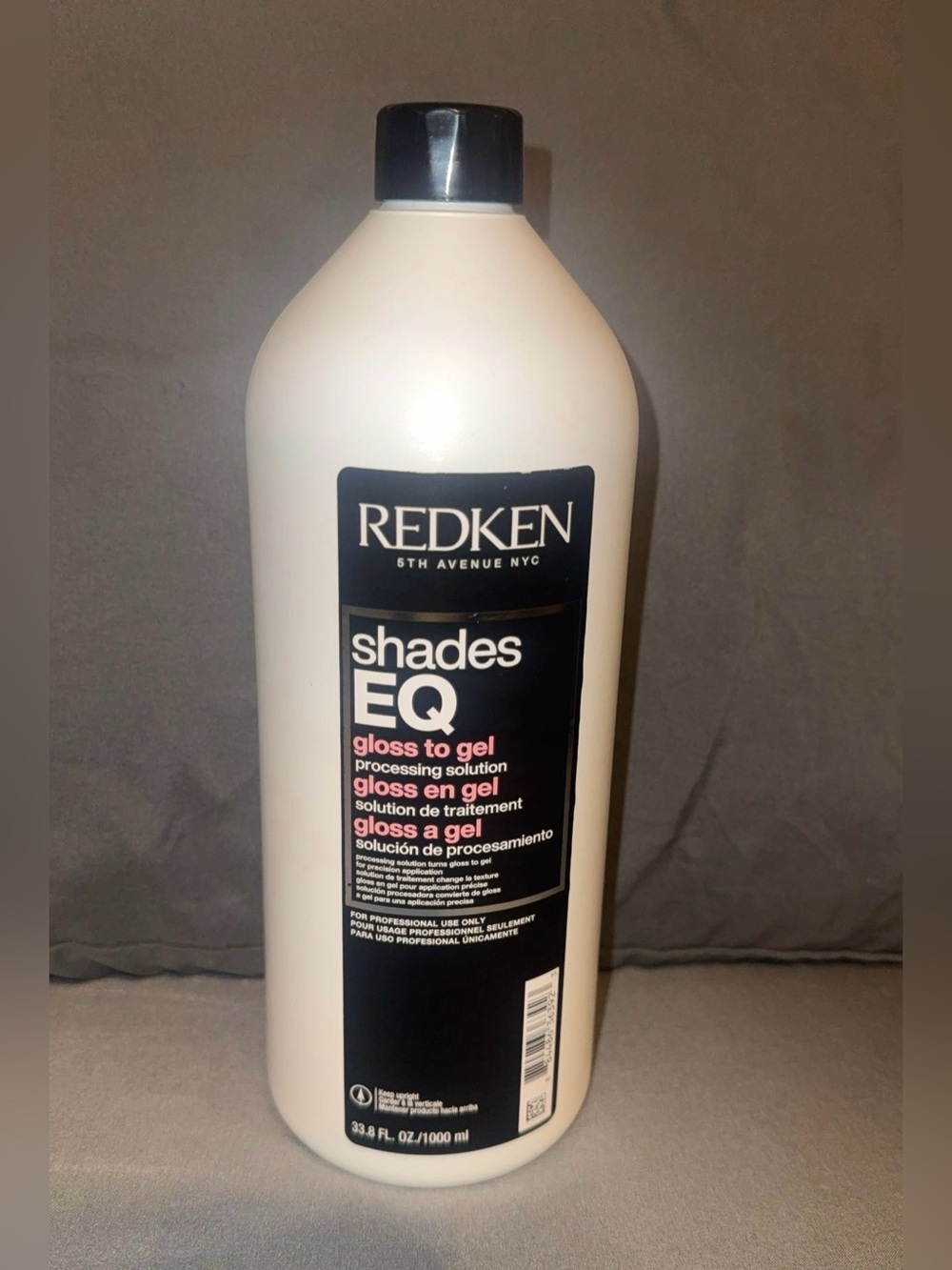 Redken Shades EQ Gloss to Gel Processing Solution 33.8 fl oz / 1000 ml BRAND NEW